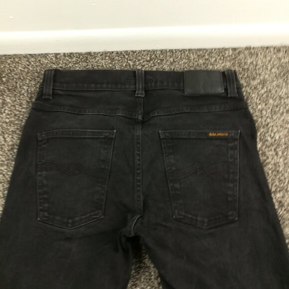 Nudie Jeans Lean Dean Organic Cotton Stretch Slim Leg Dry Cold Black Mens 32x31 - Picture 7 of 10